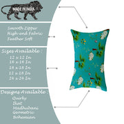 Soft Touch Luxurious Animal Printed Cotton Canvas Rectangular Cushion Cover Set of 2